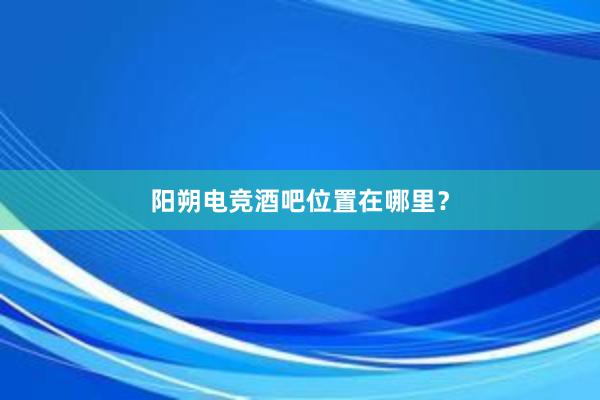 阳朔电竞酒吧位置在哪里？